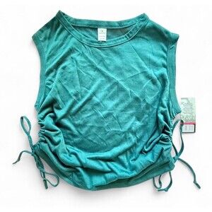 NWT Series 8 Fitness Aqua Active Tank Drawstring Sides Athleisure Streetwear M